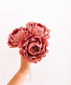 Curso peonias de papel crepe