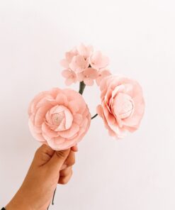 Papel crepe rosa para hacer flores de papel