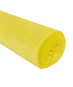 Papel crepé amarillo limón 180 gramos en rollo