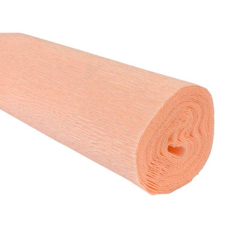 Papel crepé crudo rosado 180 gramos en rollo