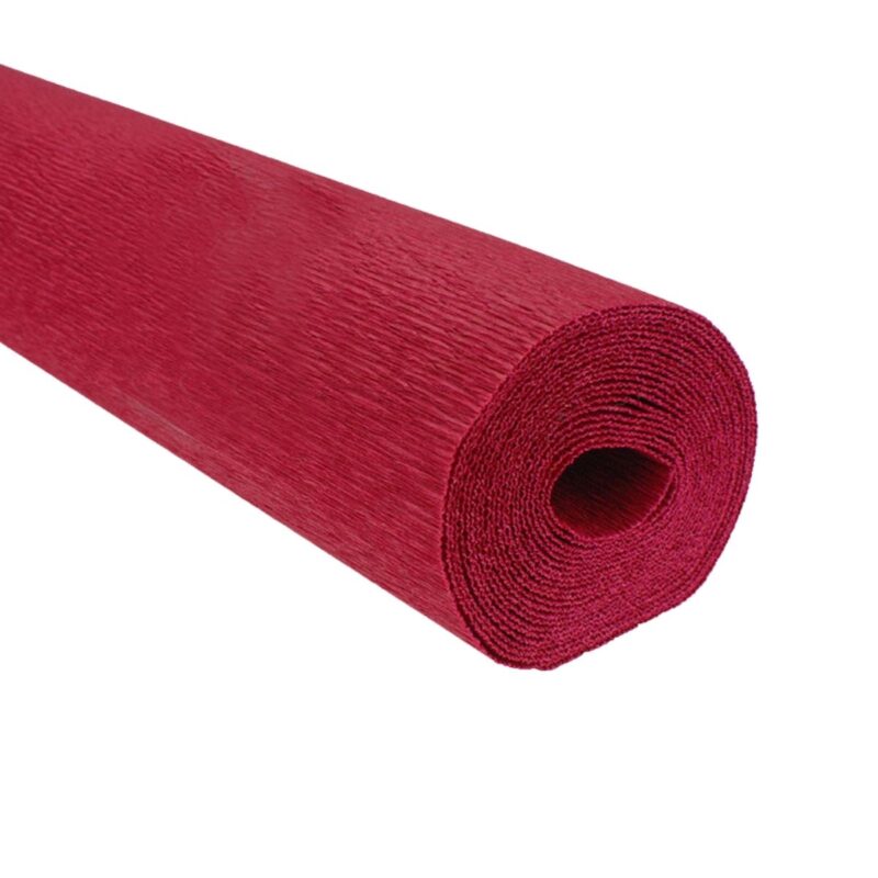 Papel crepé rojo fresa 180 gramos en rollo