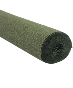 Papel crepé verde oliva 180 gramos en rollo