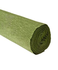 Papel crepé verde salvia 180 gramos en rollo