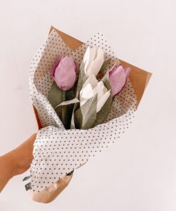 Tulipanes de papel crepe