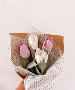 Tulipanes de papel crepe