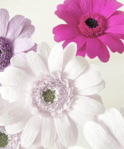Gerberas de papel crepe