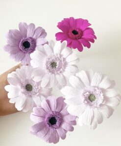 Gerberas de papel crepe