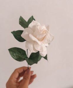 Gardenia de papel crepe