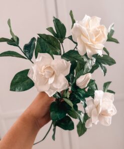 Gardenia de papel crepe