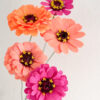 Zinnias de papel