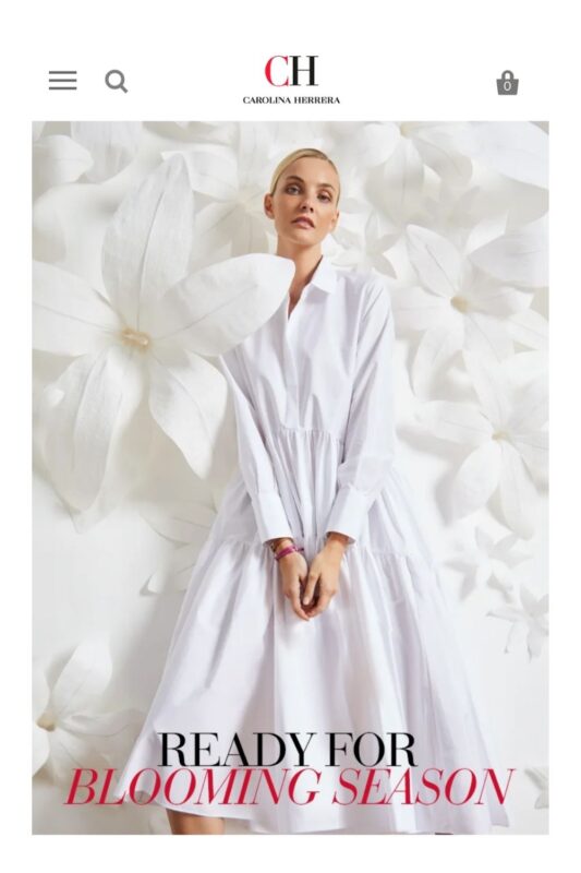 Flores XXL para catálogo Carolina Herrera