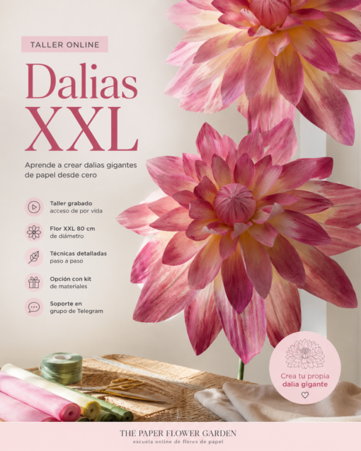 Taller de flor gigante de papel